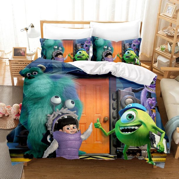 Monsters Inc Duvet Cover 3D Digital Printed Duvet Cover Bedroom Super Soft Comfort Polyester Assorted Sizes Gift Bed Sheets