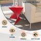 thumbnail image 2 of Mesa auxiliar LeisureMod triangular, 40 cm, apilable, plástico, color rojo, 2 of 9