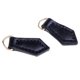 thumbnail image 3 of 2 piezas de cuero con cremallera etiquetas Fixer Pull Replacement DIY Wallet monedero negro, 3 of 5