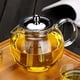 thumbnail image 2 of Tetera de vidrio con infusor extraíble, tetera segura, juego para preparar té de hojas sueltas y flores, 2 of 7