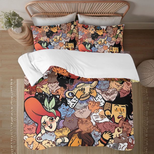 Lumberjanes 3-Piece Bedding Set For Kids Boys Girls Adult Cartoon Warm Cute Fashion Holiday Present Gift Bed Sheets