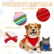 thumbnail image 3 of Pañuelo para perro en blanco, babero de sublimación, bufanda de transferencia de calor, triángulo de bricolaje, bufanda de algodón sólido lavable, (blanco, 2 piezas, L), 3 of 7