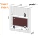 thumbnail image 3 of Rack Tb187L Con Panel 65 Pulgadas Café - Blanco, 3 of 3