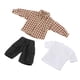 thumbnail image 1 of Conjunto De Camisa Y Pantalones A Escala 1/12 Para Muñecos De 6 Pulgadas Cuadros Amarillos, 1 of 3