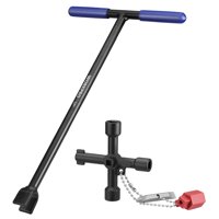 Llave Para Contador De Agua Workpro 17 Con Llave Utilitaria De Acero De 4 Vías