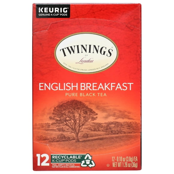 Twinings English Breakfast – 12 cápsulas K-Cup (36 g)