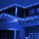 thumbnail image 5 of Cortina de luces de hadas azules con control remoto y temporizador de 8 modos para dormitorio, luces colgantes navideñas con enchufe USB para exteriores, bodas, fiestas, jardín, pared y decoración., 5 of 6