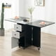 thumbnail image 2 of Mesa comedor plegable multiuso Gris/negro, 2 of 6