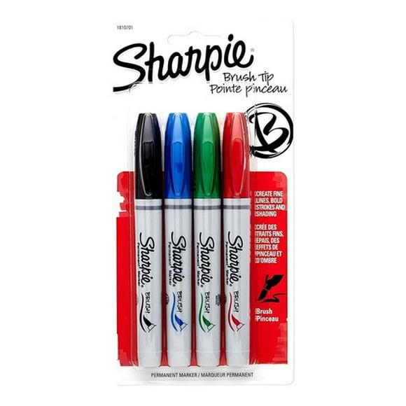 Marcadores Sharpie Punta Pincel En Set  4 Colores