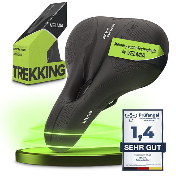 Asiento de bicicleta VELMIA Memory Foam impermeable para BMX, MTB y carretera