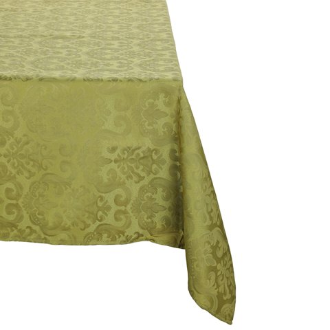 Sueño Blanco - Mantel Rectangular Flor De Lis Verde Oscuro