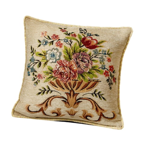 Magideal - Funda De Almohada Bordada, Funda De Cojín Decorativa, Funda De Almohada Floral, Funda De Almohada Decorativa Para Ropa De Cama, Bar, Restaurante