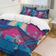 thumbnail image 1 of Blue Pink Coraline Comforter Set Soft 3 Pcs Twin Bedding Sets Thicken for All Season, 1 of 5