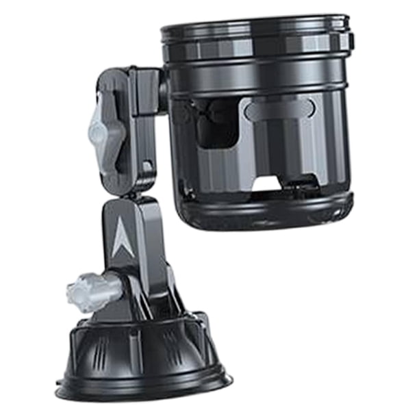 Propietario de bebidas de automóviles, soporte de botella con taza de succión, universal, fácil de instalar, accesorios para automóviles para botellas Corto Gris