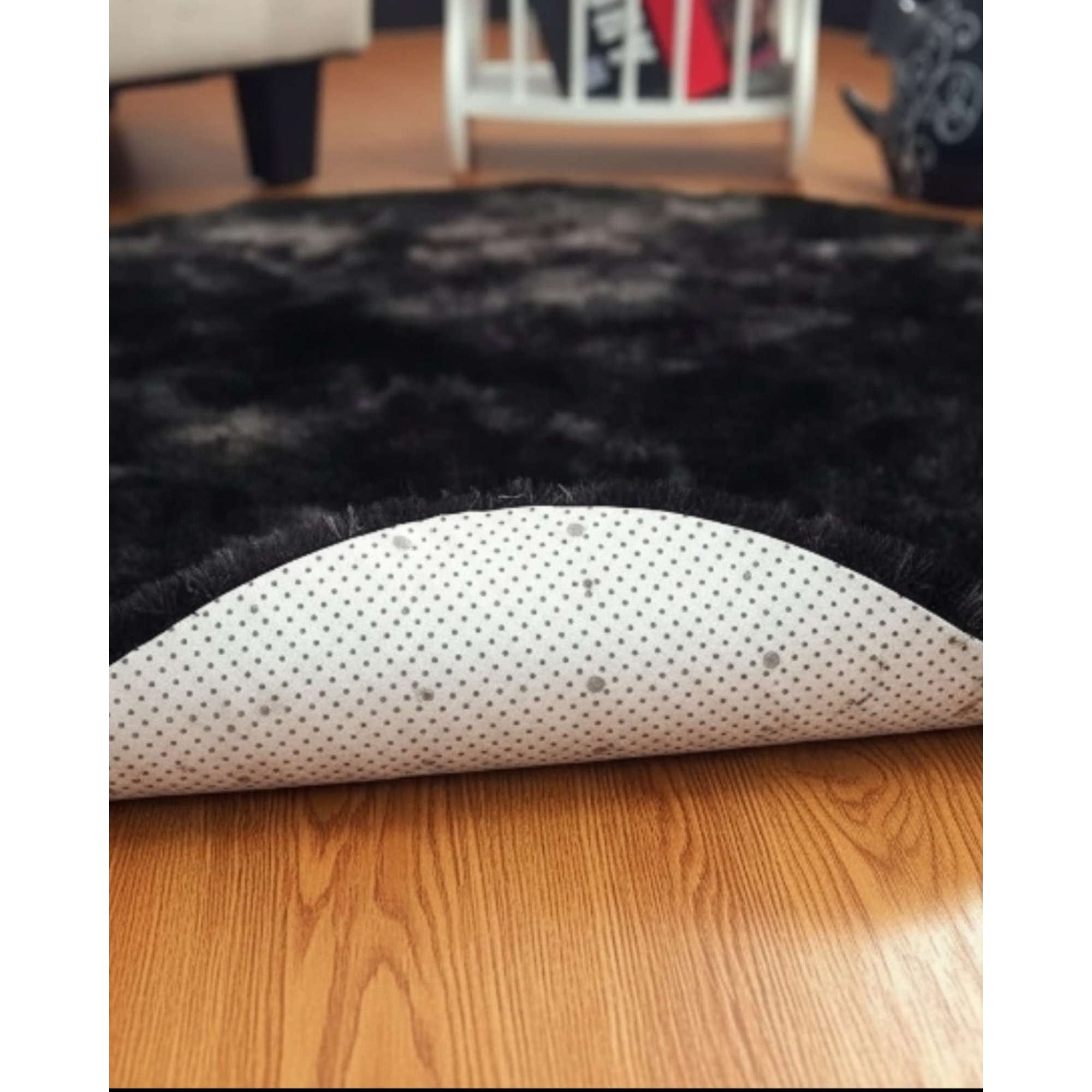 Imac Hogar - Alfombra Shaggy Redonda 150 Cm Pelo Suave Y Extra Confort