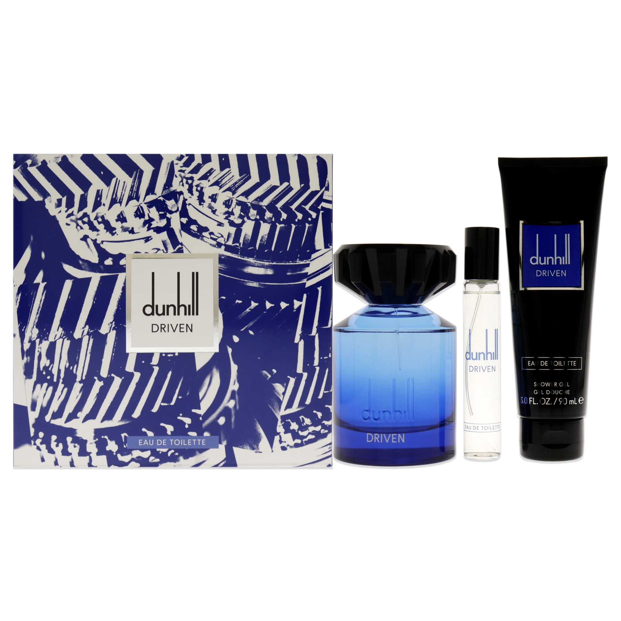 Alfred Dunhill - Driven Blue De Para Hombres: Set De Regalo En Spray Edt, Gel De Ducha, Spray De Viaje Ml