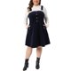 thumbnail image 2 of Agnes Orinda Ropa de Halloween para Mujer Tallas Grandes Vestido Corto de Pana Pichi Vestidos en General Falda con Tirantes y Bolsillo 4X Azul Oscuro, 2 of 6