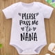 thumbnail image 1 of Baby Girls Funny Letter Print Romper, Short Sleeve Onesie Bodysuit For Spring Summer, 1 of 5