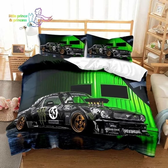 Drift Cars Cool Racing Car Bedding Set Bed Set Adult Kid Bedroom Men Boys Gift