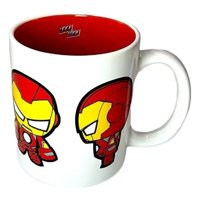 Tazon Marvel Kawaii Ceramica 350Ml 12Oz Iron Man Azul