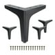 thumbnail image 1 of Pack De 4 Patas 15cm Negras Mate Para Muebles Y Sofás, 1 of 5