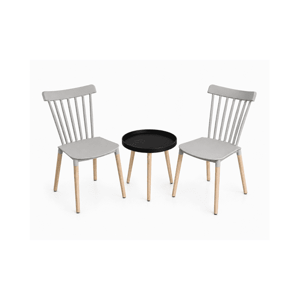 Set de Terraza Windsor Magic - Negro / Gris