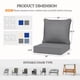 thumbnail image 3 of Juego de 4 cojines para silla de exterior Outsunny gris 61 x 61 cm, 3 of 9