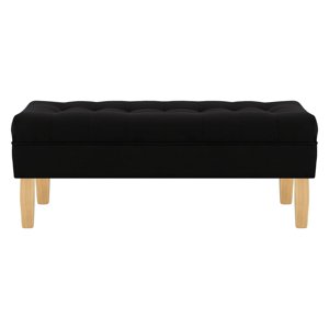 Bodevir - Banqueta Wood 2C Felpa 05 Negro