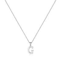 Collar Heshpaws S925 Sterling Silver Inicial A-Z Plata Con Caja De Regalo