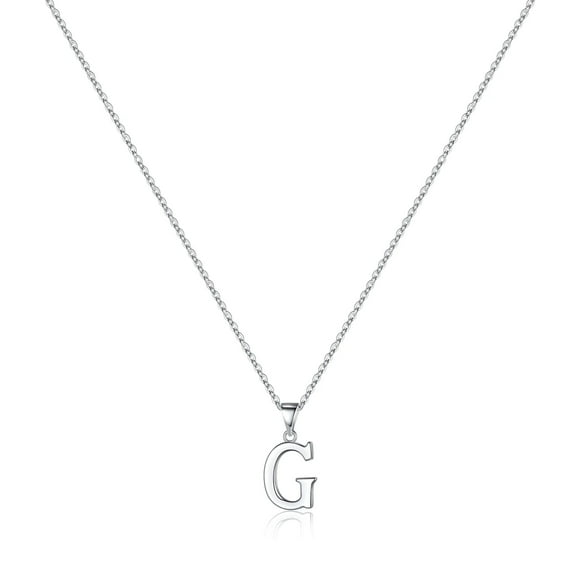 Collar S925 Sterling Silver Inicial A Z Plata Con Caja De Regalo