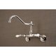 thumbnail image 3 of Grifo de cocina Kingston Brass Vintage 6 de montaje en pared, níquel pulido, 3 of 5