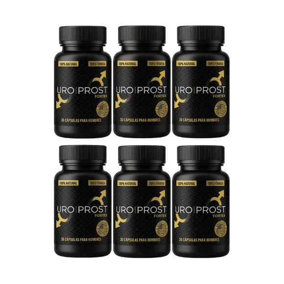 Uroprost Fortex Triple Acción | 6 Frascos | Natural 30 Cáp