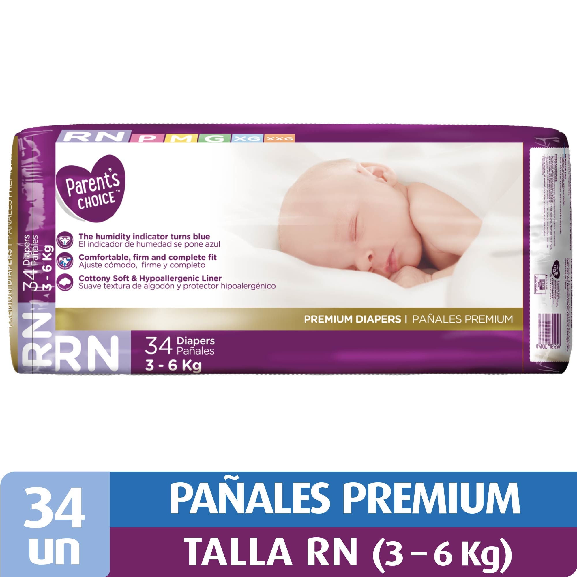 Pañales Premium Rn 34 un Parent's Choice