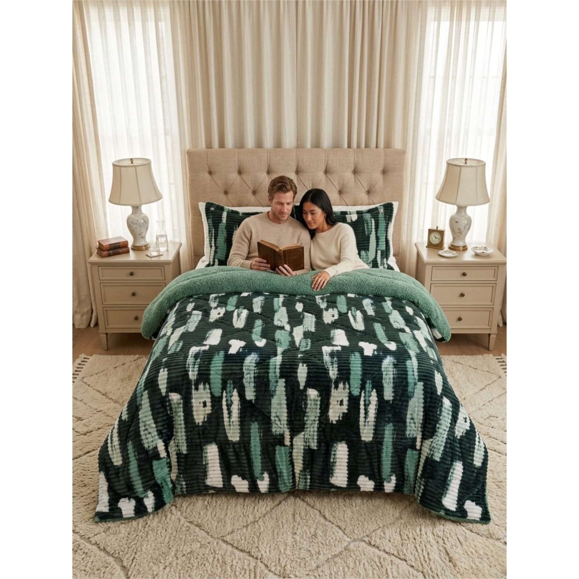 Todo Para El Hogar - Cubrecama Sherpa Cotelón Doral King