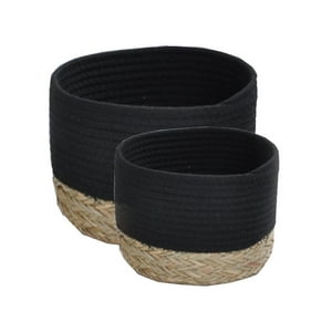 Vgo - Set De 2 Canastos Redondos Can7112B