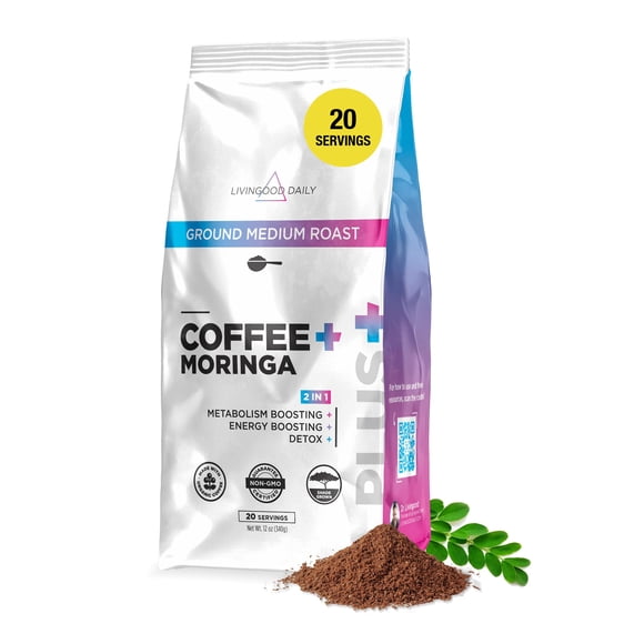 Café Livingood Daily con moringa molido tueste medio 350 mL