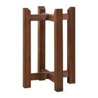 Ioensy - Estante Para Plantas De Madera Portátil, Para Macetas, Sala De Estar, Balcón, Marrón, Doble Capa