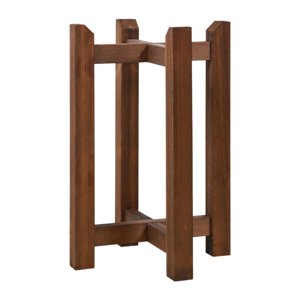 Ioensy - Estante Para Plantas De Madera Portátil, Para Macetas, Sala De Estar, Balcón, Marrón, Doble Capa