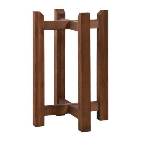 Ioensy - Estante Para Plantas De Madera Portátil, Para Macetas, Sala De Estar, Balcón, Marrón, Doble Capa