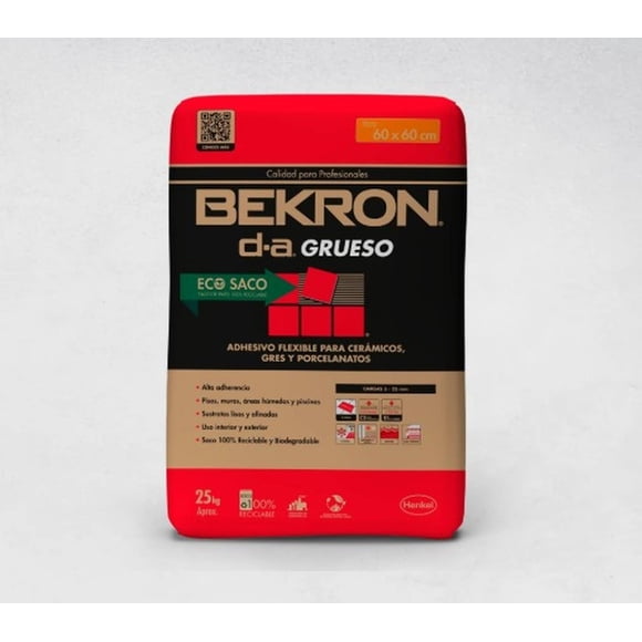 Bekron DA Grueso - Adhesivo cerámico, 25Kg