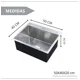 thumbnail image 3 of Lavaplatos 50x40 Cm Acero Inoxidable, 2mm espesor con Dispensador de jabon y Llave Inox, 3 of 6