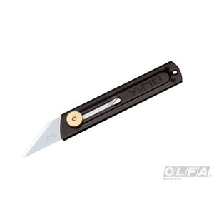 Olfa - Cuchillo De Acero Inoxidable De 18Mm. Para Tallar Madera Con Seguro Manual