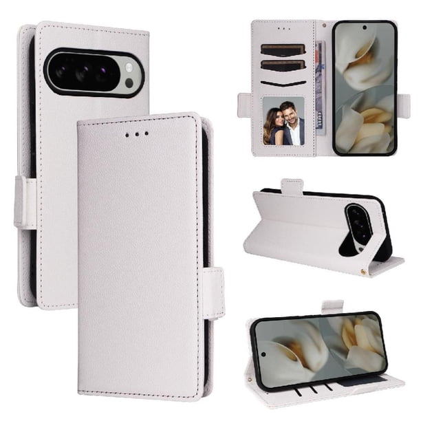 Funda Cartera para Google Pixel 10 Pro XL Tapa Flip con Ranuras y Soporte Blanco