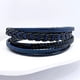 thumbnail image 2 of Pulsera Hombre Ecocuero, 5 Tiras, Cierre Magnetico, Regalo Azul Oscuro 8 Cm 22 Cm, 2 of 5