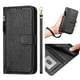 thumbnail image 3 of Funda Billetera Cremallera para Samsung Galaxy S21 FE 5G con Porta Tarjetas, Soporte y Correa Negro, 3 of 5