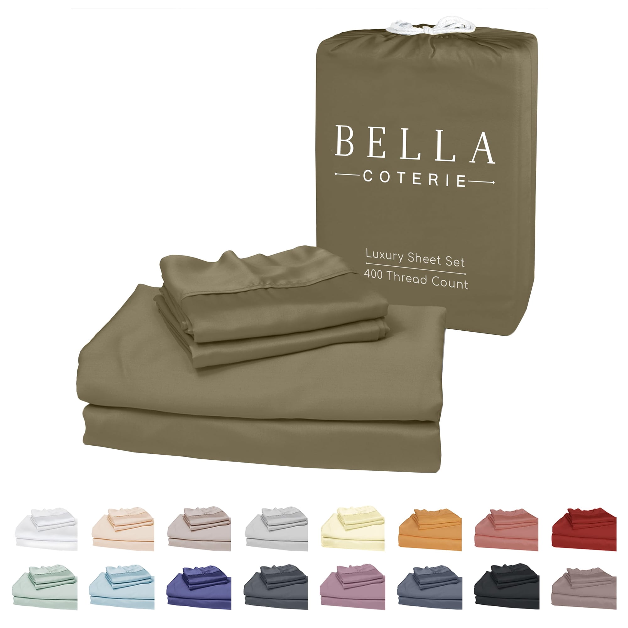 Bc Bella Coterie - Juego De Sábanas Bella Coterie Luxury De Viscosa De Bambú Tamaño King