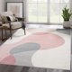 thumbnail image 1 of Alfombra Abani Deco 160x230cm Crema Rosa Geométrica, 1 of 9
