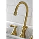 thumbnail image 5 of Grifo Kingston Brass Heirloom de instalación amplia con desagüe emergente de latón, 5 of 9