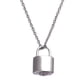 thumbnail image 5 of Mini Candado, Collar De Urna De Cremación, Colgante De Recuerdo Para Amigos, Mujeres, Hombres, Plata, 5 of 5
