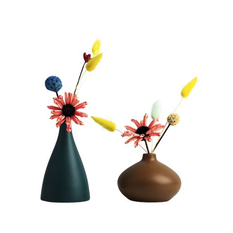 Crusec - Set 2 Floreros Estilo Nórdico De Ceramica